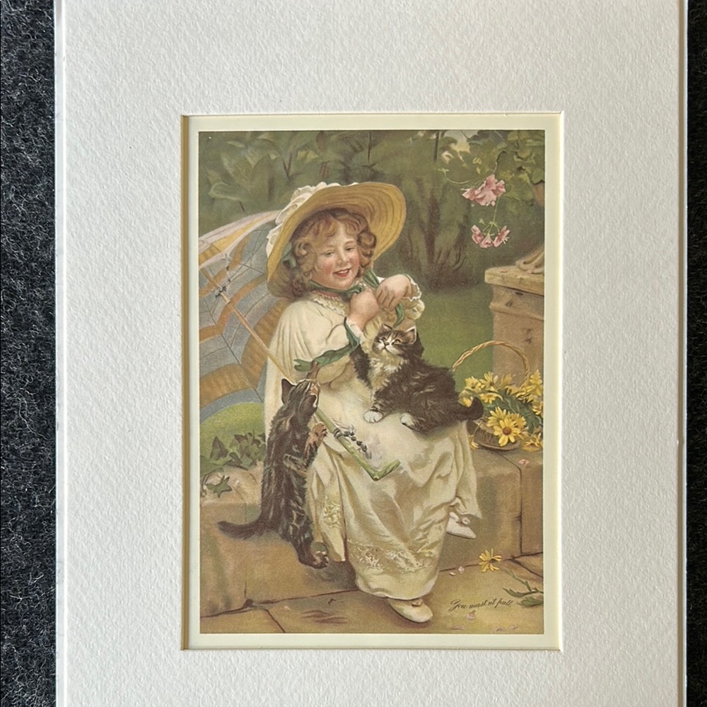 Arthur Elsley’s Vintage Art post card 1908 English calendar Kitties